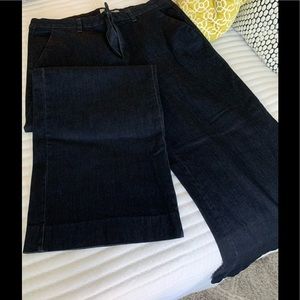 Super cute trouser jeans! Wide leg and long!